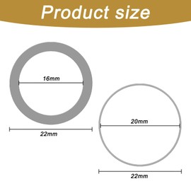 2PCS Blade Arbor Adapter Reducer - Bore Reducer Ring for Circular Saw Blades 22.23mm to 20mm & 22.23mm to 16mm, Cutting Reducer Rings for Angle Grinders and Cutting Discs