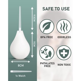 Enema for Intestinal Cleansing, High-Quality Intestinal Cleansing Set, 224 ml, Butt Shower Irrigator, Intimate Shower for Shower and Vaginal Shower for Men and Women