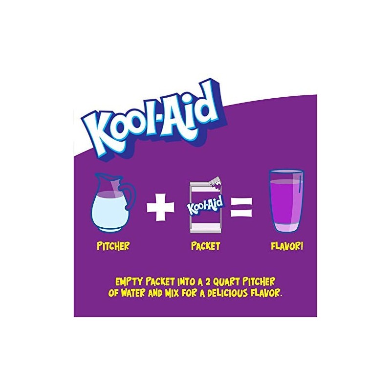 Kool-Aid Soft Drink Mix Grape Unsweetened, Caffeine Free - 0.14