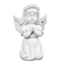Raeasily Praying Little Angel Statue - 4.7 Inches Resin Crafts Wings Angel Crafts Decoration for Shelf,Home, Wedding Car Decoration, Offcie Desk