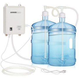 Sistema de bomba de agua potable embotellada de doble tubo de 25 W, dispensador de agua embotellada Bomba de agua eléctrica de flujo de 2L para botella de agua de 5 galones para café,