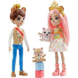 Enchantimals GYJ07 Bears Pack of 2 with Braylee Bear & Bannon Bear Dolls (approx. 15.2 cm) and 2 Animals, Toy for Children from 4 Years