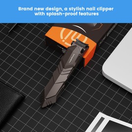 INXEN Nail Clippers for Men with Catcher – No Splash, Self-Collecting Premium Steel Clippers for Fingernails & Toenails, Ideal Gifts for Men& Grooming Gifts, Great Gadget & Stocking Stuffer Gift