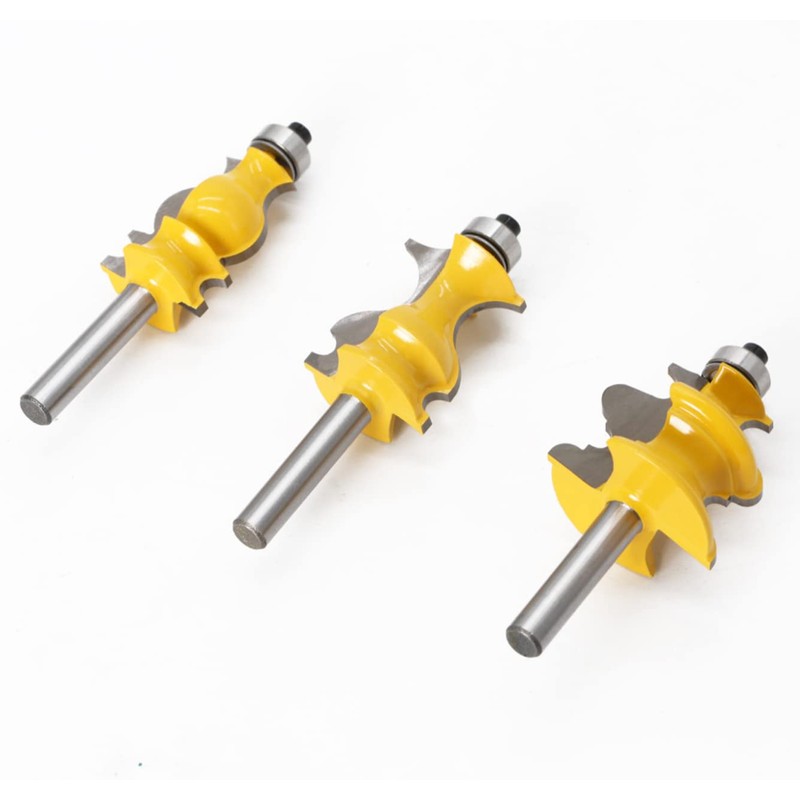 APlus 8 mm Shank Architectural Moulding Milling Cutter Set, Shaping