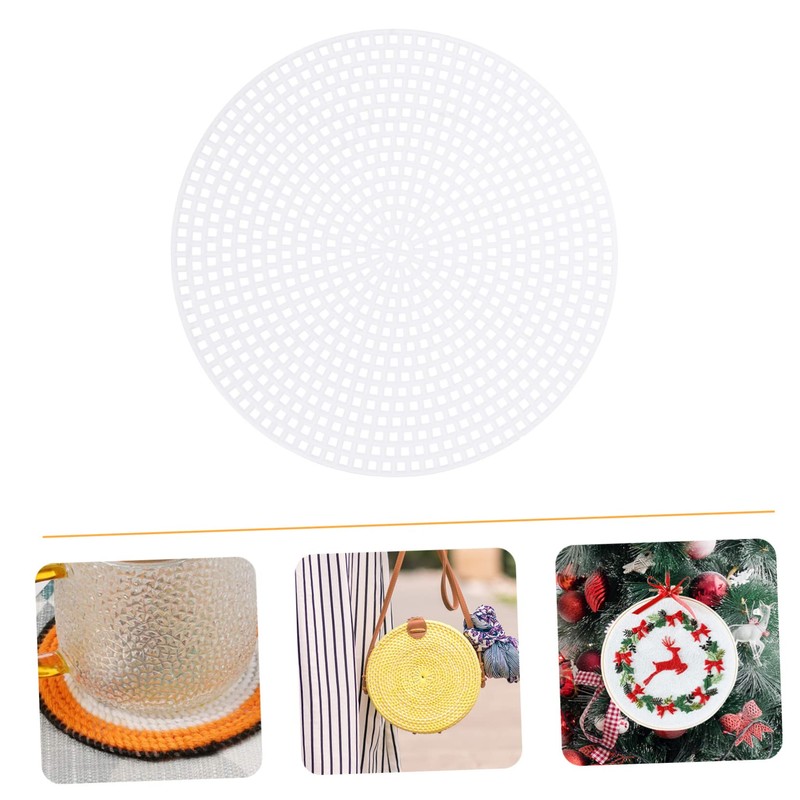Gatuida 20PCS DIY Round Plastic Mesh Grid Plate for Cross