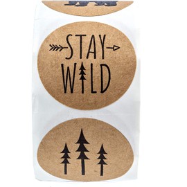 Rustic Mountain Baby Shower Stickers/Adventure Birthday Party Stickers / 500 Party Favor Stickers