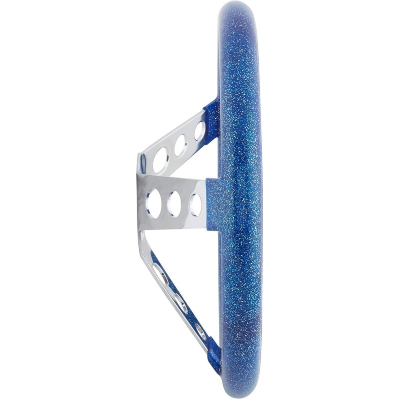 11-1/2 Inch Green Metalflake Style Steering Wheel, 3-1/2 Dish