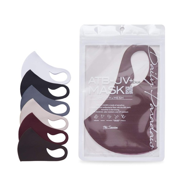 The Session ATB-UV+MASK®️ 2021 Smooth Domestic Safety Standards, High-Quality Antibacterial, UV Mask, Sports Mask, Instant Cooling, Pollen Fever, Small Face, Cooling, Fit, Unisex, Quick Drying, Individually Packaged, Cool Touch, Absorbent, Quick Drying, 