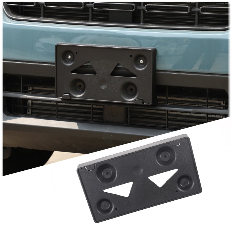 e-power-auto-Trim Front Bumper Tow Hook License Plate Mount Bracket For