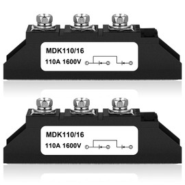 Yexiya MDK 110A (100A)-16 Solar Diode, DC Blocking Unidirectional in-line Anti Reverse Diode Peak Voltage 1600V Use Voltage Range: AC - 400VAC DC3-1000VDC, Include:12VDC 24VDC (2 Pcs)