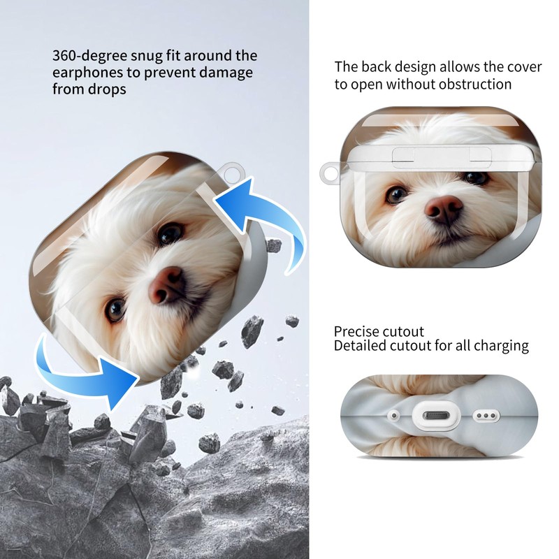 AKMASK Compatible with AirPods Pro 3rd Generation Case (2025), Soft