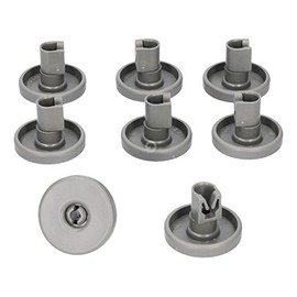 8X Dishwasher Lower Bottom Basket Wheel Rollers Runner & Clip Axle For AEG Electrolux 50286964007 50269757006 50286965004 50269971003 88019377 50269748005 40MM