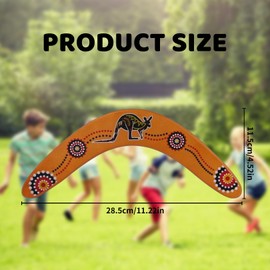 Wooden Boomerang for Kids & Adults - Easy-to-Throw V-Shaped Returning Boomerang | Durable Outdoor Flying Saucer Toy Suitable for Backyard Games,Outing Family Fun,Beach Play Toy,Safe & Sturdy Design