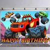 Blaze and The Monster Backdrop Birthday Banner for Blaze and