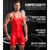 Exxact Sports Plain Men's Wrestling Singlet, High Performance Powerlifting Singlet