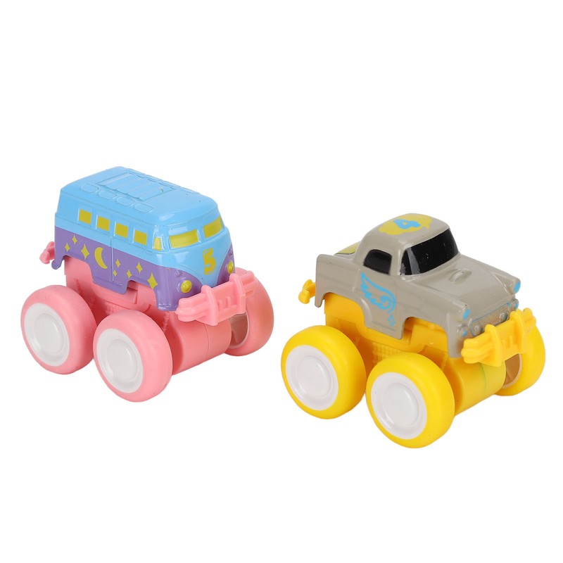 4pcs Pull Back Car Toys Cartoon Q Version Alloy Vehicle
