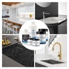 GLAINTE Black Marble Countertop Paint Kit Epoxy Countertop Refinishing Paint