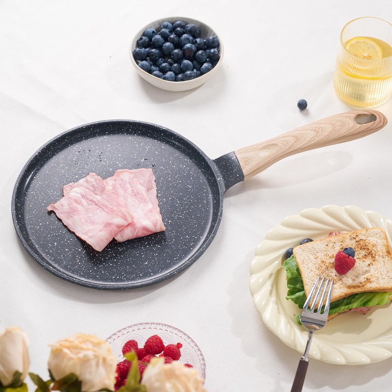 JEETEE Crepe Pan Nonstick, 11 inch Comales Para Tortillas Griddle