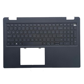 LTPRPTS Replacement Laptop Upper Case Palmrest Backlit Keyboard Assembly Part for DELL Latitude 3520 E3520 DJP76 DJP76 Black