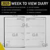 G4GADGET A4 Week To View 2025 | Hardback Cover |