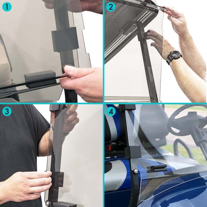 10L0L Golf Cart Windshield Mounting Kit for Club Car DS