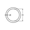 Stainless Steel Ring, Welded And Polished, 8 mm, 70 mm,
