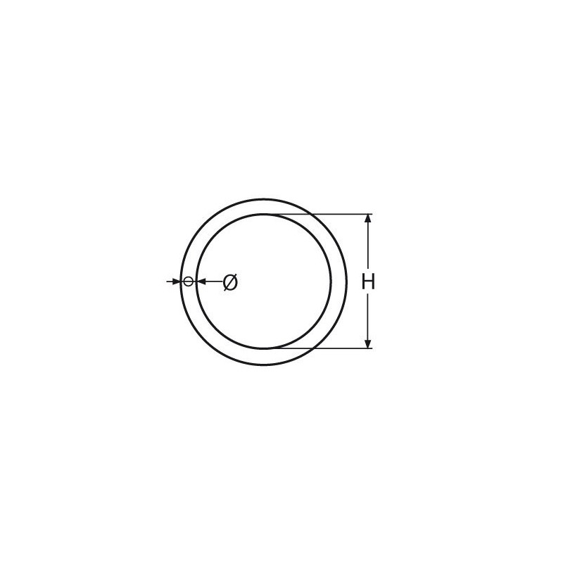 Stainless Steel Ring, Welded And Polished, 8 mm, 70 mm,