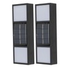 2 Sets Solar Wall Lamp IP65 Protection Grade Bidirectional Multifunctional