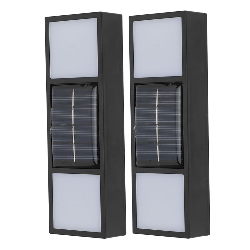 2 Sets Solar Wall Lamp IP65 Protection Grade Bidirectional Multifunctional