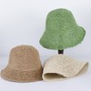 GSHLLO Crochet Bucket Straw Sun Hat Wide Brim Sun Cap