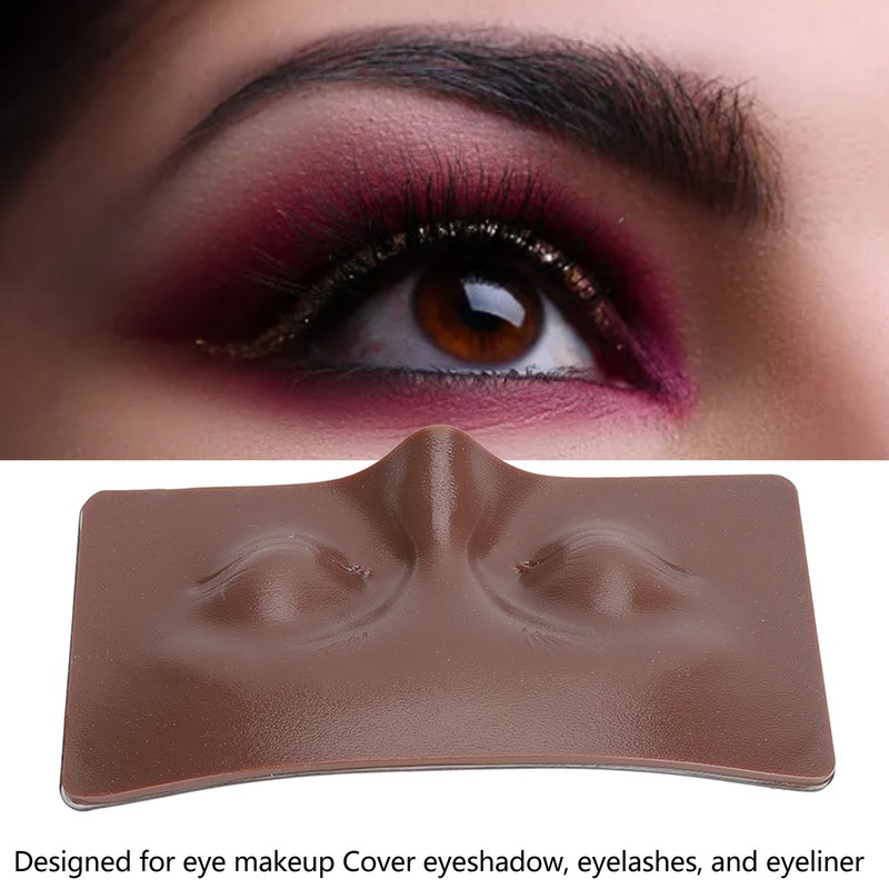 Eye Makeup Practice Board Closing Eyes Reusable Silicone Mannequin Face