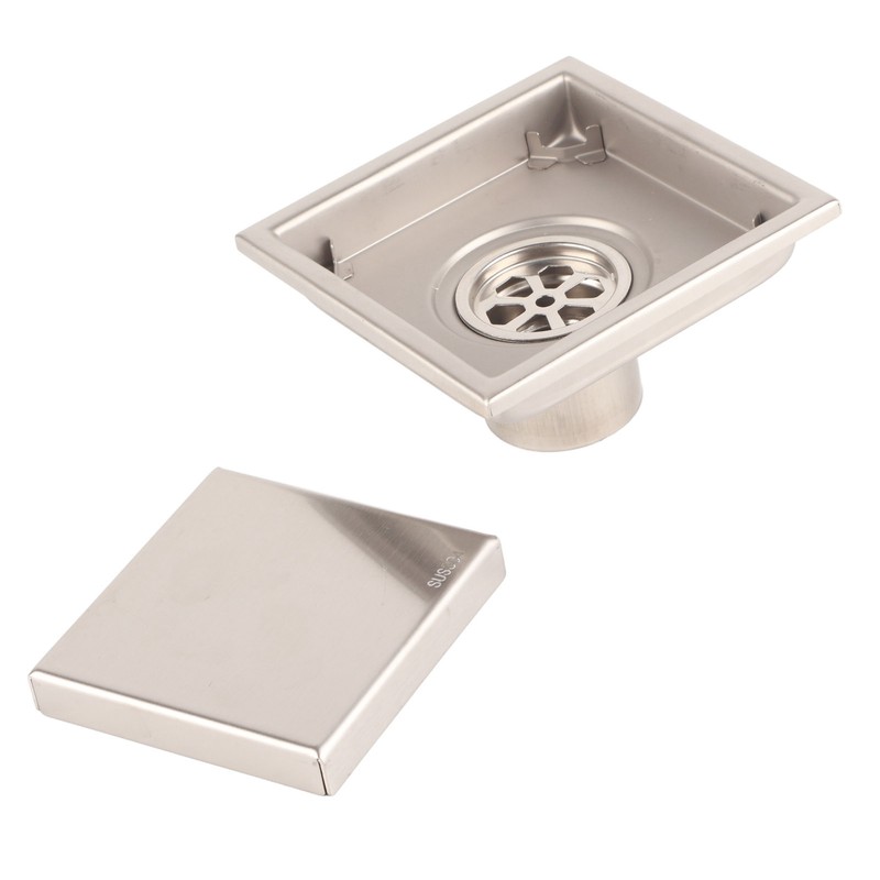 Home Stainless Steel Square Shape Antiodor Bathroom Floor Drain Waste
