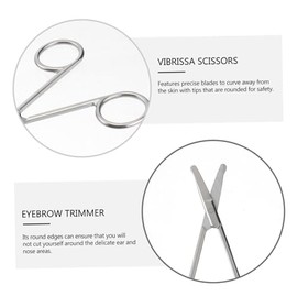 Stainless Steel Eyebrow Trimmer Scissors 2-Piece Set for Women and Men Hair Cutting Tool for Facial Grooming and Nose Hair Trimming