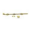 QCAA Solid Brass Dutch Door Bolt, 18", Polished Brass Lacquered,