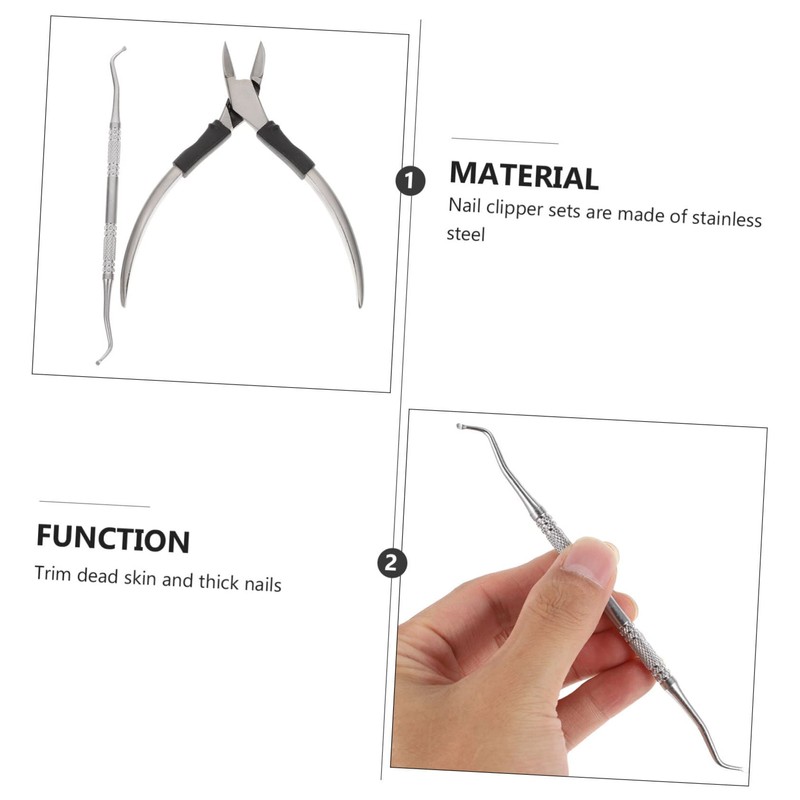 VICASKY 1 set Stainless Steel Nail Scissors Professional Cuticle Remover