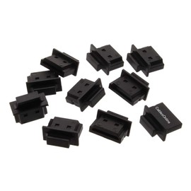 CablesOnline 10-Pack HDMI Male Dust Cover Port Protectors, Black (CV-H01-10)