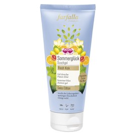 farfalla Sommerglück Duschgel 200ml - Hautfreundliche Pflegedusche - mit Schweizer Pfefferminze - Vegan - NaTrue Zertifiziert - 100% zertifizierte Naturkosmetik