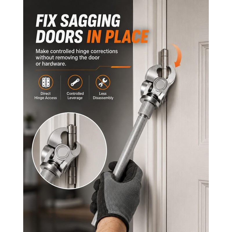 Universal Adjustable Door Hinge Wrench Stainless Steel Door Alignment Tool