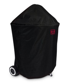 Turtle Life Round BBQ Grill Cover, 18inch Heavy Duty Durable Waterproof Rip Resistant UV Resistant Charcoal Kettle Grill Cover, Dia25 x33 H, Black