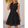 ZESICA Women's Summer Sleeveless Mini Dress V Neck Hollow Out