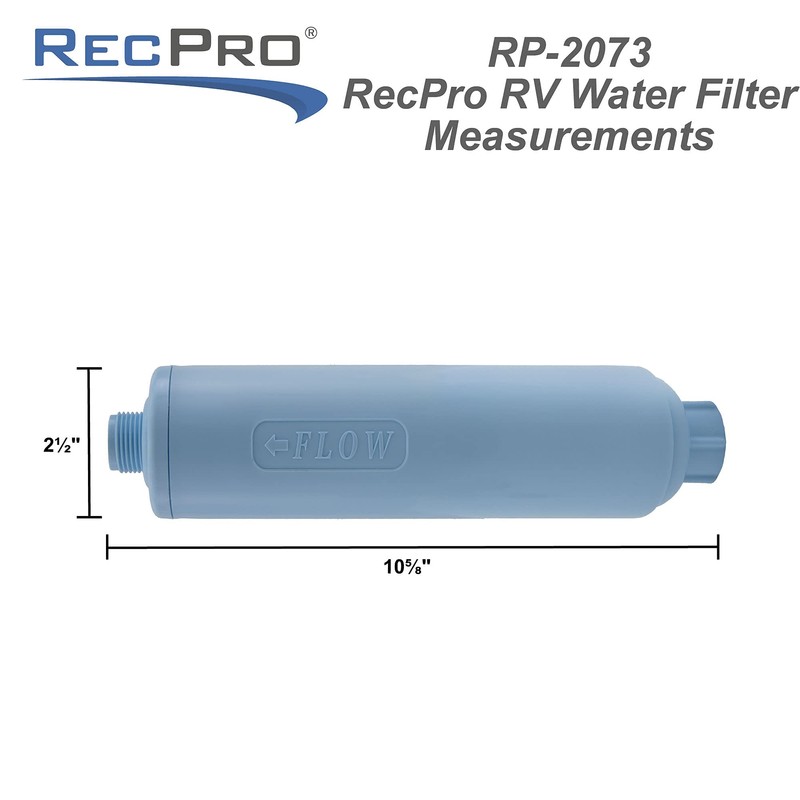 RecPro RV Water Filter with Optional Flexible Hose Protector (2