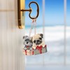 Diamond Art Keychain Set of 5 Puppy Pattern Double Sided