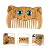 WOONEKY Sandalwood Hair Comb 2pcs Set Fine Tooth Small Combs