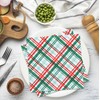 Whaline 80 Packs Checkered Paper Napkins Christmas Disposable Napkins Red