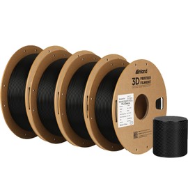 Inland PLA Basics 4 Pack Filament 1.75mm, 4 Pack Black Basic PLA 3D Printer Filament, Dimensional Accuracy +/- 0.02 mm, 4 Packs 1kg Spool (2.2 lbs) – FDM 3D Printing