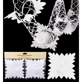 Christmas Concepts® Pack Of 2 9ft Garland Festive Hanging Decorations - Christmas Decorations (WHITE)