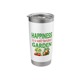 Happiness is a well-tended garden with good soil and plants Stainless Steel Insulated Tumbler
