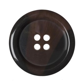 12 Pack Tan 15mm Round Faux Horn Plastic Buttons with 4 Holes – Ideal for Coats, Jackets, Cardigans (24L)