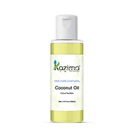 KAZIMA Coconut Carrier Oil (Extra Virgin) 100% Pure Natural & Undiluted Oil -l Cold Pressed, Aromatherapy - Ideal for hair loss, Hair Growth, Skin (100ML)