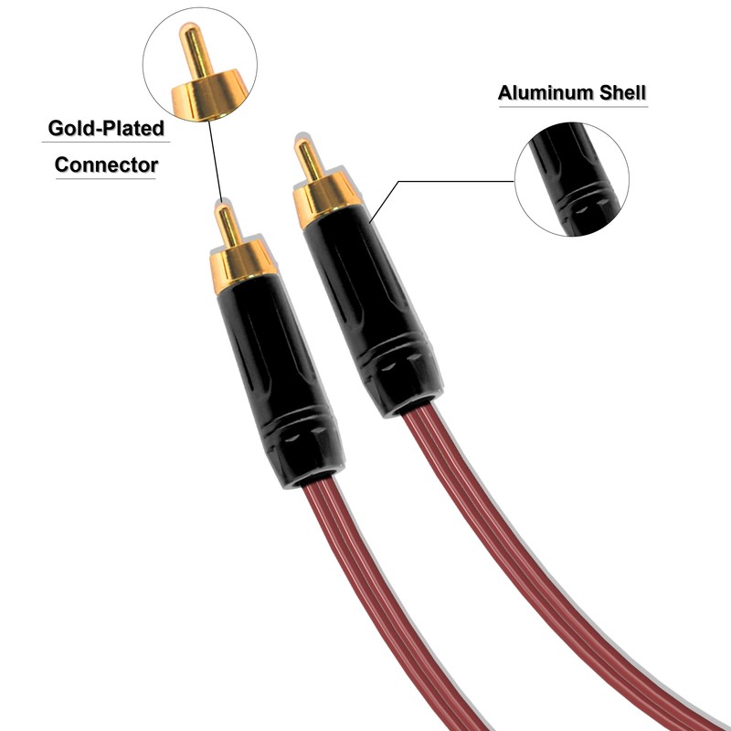 YARCHONN RCA Speaker Bare Cable Wire Speaker Pigtail Cord to